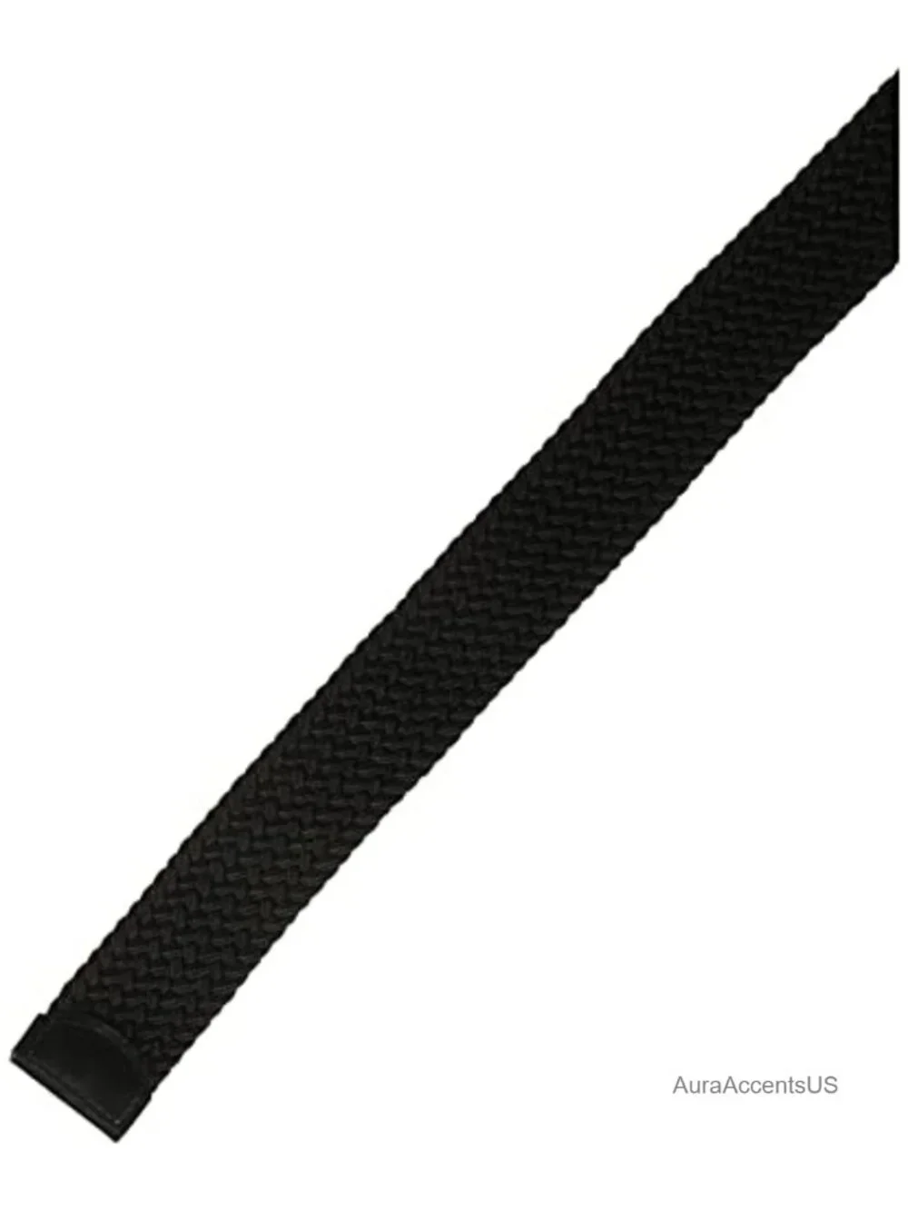 Perry Ellis Men's Stretch Woven Belt with Leather Trim - Versatile Casual